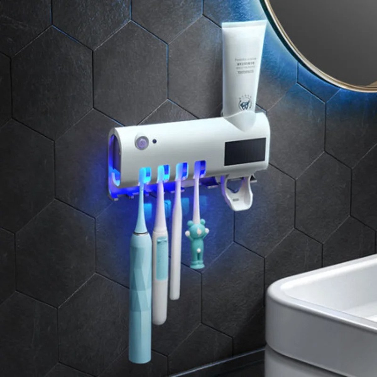UV-steriliserende tandenborstelhouder